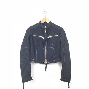 DSQUARED Jacket Moto Coat Patent Leather Moto